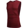 imageCOOFANDY Men Workout Tank Top 2 Pack Gym Bodybuilding Sleeveless Muscle T ShirtsWine Red1pcs