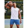imageCOOFANDY Mens 2 Pack Gym Workout Shorts Quick Dry Athletic Shorts 5 Inch Lightweight Sports Running Shorts with PocketsOrangeBlue