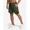 imageCOOFANDY Mens 2 Pack Running Shorts 2 in 1 Workout Shorts Quick Dry Gym Training Athletic Jogger with Phone Pockets2pack Blackarmy Green