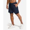 imageCOOFANDY Mens 2 Pack Running Shorts 2 in 1 Workout Shorts Quick Dry Gym Training Athletic Jogger with Phone Pockets2pack Blacknavy Blue