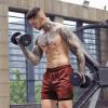 imageCOOFANDY Mens 2 Pack Running Shorts 2 in 1 Workout Shorts Quick Dry Gym Training Athletic Jogger with Phone Pockets2pack Blackwine Red