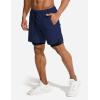 imageCOOFANDY Mens 2 Pack Running Shorts 2 in 1 Workout Shorts Quick Dry Gym Training Athletic Jogger with Phone Pockets2pack Dark Greyblue