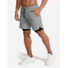 imageCOOFANDY Mens 2 Pack Running Shorts 2 in 1 Workout Shorts Quick Dry Gym Training Athletic Jogger with Phone Pockets2pack Light Greyarmy Green