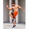 imageCOOFANDY Mens 2 Pack Running Shorts 2 in 1 Workout Shorts Quick Dry Gym Training Athletic Jogger with Phone Pockets2pack Orangeroyal Blue