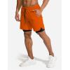 imageCOOFANDY Mens 2 Pack Running Shorts 2 in 1 Workout Shorts Quick Dry Gym Training Athletic Jogger with Phone Pockets2pack Orangeroyal Blue