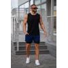 imageCOOFANDY Mens 2 Pack Running Shorts 2 in 1 Workout Shorts Quick Dry Gym Training Athletic Jogger with Phone Pockets2pack Wine Rednavy Blue