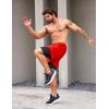 imageCOOFANDY Mens 2 Pack Running Shorts 2 in 1 Workout Shorts Quick Dry Gym Training Athletic Jogger with Phone Pockets2packreddark Grey
