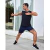imageCOOFANDY Mens 2 Pack Workout Gym Shorts 7 Inch  5 Inch Athletic Shorts Lightweight Casual Jogger Short with Zipper Pockets3 Packdark GreyNavy BlueBlack