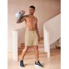 imageCOOFANDY Mens 2 Pack Workout Gym Shorts 7 Inch  5 Inch Athletic Shorts Lightweight Casual Jogger Short with Zipper Pockets3 PackgreyKhakiBlack