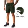 imageCOOFANDY Mens 2 Pack Workout Gym Shorts 7 Inch  5 Inch Athletic Shorts Lightweight Casual Jogger Short with Zipper PocketsBlack  Army Green