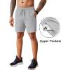 imageCOOFANDY Mens 2 Pack Workout Gym Shorts 7 Inch  5 Inch Athletic Shorts Lightweight Casual Jogger Short with Zipper PocketsBlack  Grey