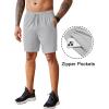 imageCOOFANDY Mens 2 Pack Workout Gym Shorts 7 Inch  5 Inch Athletic Shorts Lightweight Casual Jogger Short with Zipper PocketsGrey  Black