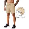 imageCOOFANDY Mens 2 Pack Workout Gym Shorts 7 Inch  5 Inch Athletic Shorts Lightweight Casual Jogger Short with Zipper PocketsKhaki  Black