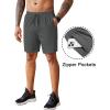 imageCOOFANDY Mens 2 Pack Workout Gym Shorts 7 Inch  5 Inch Athletic Shorts Lightweight Casual Jogger Short with Zipper PocketsNavy Blue  Dark Grey