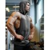 imageCOOFANDY Mens 2 Pack Workout Hooded Tank Tops Bodybuilding Muscle Cut Off T Shirt Sleeveless Gym HoodiesBlackdark Grey