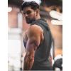 imageCOOFANDY Mens 2 Pack Workout Hooded Tank Tops Bodybuilding Muscle Cut Off T Shirt Sleeveless Gym HoodiesBlackdark Grey