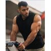 imageCOOFANDY Mens 2 Pack Workout Hooded Tank Tops Bodybuilding Muscle Cut Off T Shirt Sleeveless Gym HoodiesBlacklight Grey