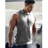 imageCOOFANDY Mens 2 Pack Workout Hooded Tank Tops Bodybuilding Muscle Cut Off T Shirt Sleeveless Gym HoodiesBlacklight Grey
