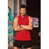 imageCOOFANDY Mens 2 Pack Workout Hooded Tank Tops Bodybuilding Muscle Cut Off T Shirt Sleeveless Gym HoodiesBlackred