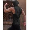 imageCOOFANDY Mens 2 Pack Workout Hooded Tank Tops Bodybuilding Muscle Cut Off T Shirt Sleeveless Gym HoodiesBlackred