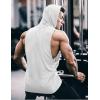 imageCOOFANDY Mens 2 Pack Workout Hooded Tank Tops Bodybuilding Muscle Cut Off T Shirt Sleeveless Gym HoodiesBlackwhite