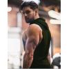 imageCOOFANDY Mens 2 Pack Workout Hooded Tank Tops Bodybuilding Muscle Cut Off T Shirt Sleeveless Gym HoodiesGreyarmy Green