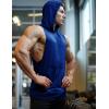 imageCOOFANDY Mens 2 Pack Workout Hooded Tank Tops Bodybuilding Muscle Cut Off T Shirt Sleeveless Gym HoodiesRedblue