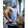 imageCOOFANDY Mens 2 Pack Workout Hooded Tank Tops Bodybuilding Muscle Cut Off T Shirt Sleeveless Gym HoodiesSky Bluegrey