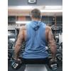 imageCOOFANDY Mens 2 Pack Workout Hooded Tank Tops Bodybuilding Muscle Cut Off T Shirt Sleeveless Gym HoodiesSky Bluegrey