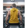 imageCOOFANDY Mens 2 Pack Workout Hooded Tank Tops Bodybuilding Muscle Cut Off T Shirt Sleeveless Gym HoodiesSky Blueyellow