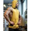 imageCOOFANDY Mens 2 Pack Workout Hooded Tank Tops Bodybuilding Muscle Cut Off T Shirt Sleeveless Gym HoodiesSky Blueyellow