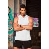 imageCOOFANDY Mens 2 Pack Workout Hooded Tank Tops Bodybuilding Muscle Cut Off T Shirt Sleeveless Gym HoodiesWhitegray