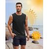 imageCOOFANDY Mens 2 Pack Workout Tank Top UPF 50 Quick Dry Sleeveless Swim Shirt Gym Muscle Athletic Summer Beach T ShirtsBlack