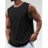 imageCOOFANDY Mens 2 Pack Workout Tank Top UPF 50 Quick Dry Sleeveless Swim Shirt Gym Muscle Athletic Summer Beach T ShirtsBlack
