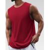 imageCOOFANDY Mens 2 Pack Workout Tank Top UPF 50 Quick Dry Sleeveless Swim Shirt Gym Muscle Athletic Summer Beach T ShirtsBlackDark GreyRed