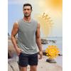 imageCOOFANDY Mens 2 Pack Workout Tank Top UPF 50 Quick Dry Sleeveless Swim Shirt Gym Muscle Athletic Summer Beach T ShirtsBlackLight Grey