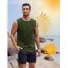 imageCOOFANDY Mens 2 Pack Workout Tank Top UPF 50 Quick Dry Sleeveless Swim Shirt Gym Muscle Athletic Summer Beach T ShirtsBlackLight GreyArmy Green