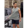 imageCOOFANDY Mens 2 Pack Workout Tank Top UPF 50 Quick Dry Sleeveless Swim Shirt Gym Muscle Athletic Summer Beach T ShirtsBlackLight GreyArmy Green