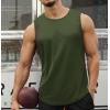 imageCOOFANDY Mens 2 Pack Workout Tank Top UPF 50 Quick Dry Sleeveless Swim Shirt Gym Muscle Athletic Summer Beach T ShirtsBlackLight GreyArmy Green