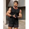 imageCOOFANDY Mens 2 Pack Workout Tank Top UPF 50 Quick Dry Sleeveless Swim Shirt Gym Muscle Athletic Summer Beach T ShirtsBlackRed