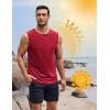 imageCOOFANDY Mens 2 Pack Workout Tank Top UPF 50 Quick Dry Sleeveless Swim Shirt Gym Muscle Athletic Summer Beach T ShirtsBlackRed
