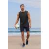 imageCOOFANDY Mens 2 Pack Workout Tank Top UPF 50 Quick Dry Sleeveless Swim Shirt Gym Muscle Athletic Summer Beach T ShirtsBlackWhite