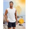 imageCOOFANDY Mens 2 Pack Workout Tank Top UPF 50 Quick Dry Sleeveless Swim Shirt Gym Muscle Athletic Summer Beach T ShirtsBlackWhiteLight Grey