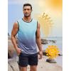 imageCOOFANDY Mens 2 Pack Workout Tank Top UPF 50 Quick Dry Sleeveless Swim Shirt Gym Muscle Athletic Summer Beach T ShirtsBlue Gradient