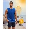 imageCOOFANDY Mens 2 Pack Workout Tank Top UPF 50 Quick Dry Sleeveless Swim Shirt Gym Muscle Athletic Summer Beach T ShirtsBlueNavy Blue