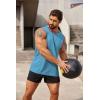 imageCOOFANDY Mens 2 Pack Workout Tank Top UPF 50 Quick Dry Sleeveless Swim Shirt Gym Muscle Athletic Summer Beach T ShirtsDark GreyLight Blue