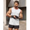 imageCOOFANDY Mens 2 Pack Workout Tank Top UPF 50 Quick Dry Sleeveless Swim Shirt Gym Muscle Athletic Summer Beach T ShirtsWhite