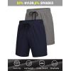 imageCOOFANDY Mens 3 Pack Athletic Running Shorts Gym Workout Short Quick Dry Sports Short with PocketsDark GreyNavy Blue