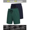 imageCOOFANDY Mens 3 Pack Athletic Running Shorts Gym Workout Short Quick Dry Sports Short with PocketsNavy BlueDark Green