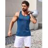 imageCOOFANDY Mens 3 Pack Gym Tank Tops YBack Workout Muscle Tee Sleeveless Fitness Bodybuilding T Shirts01blackBlueDark Grey